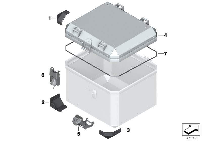 Enskilda komponenter aluminiumtopbox