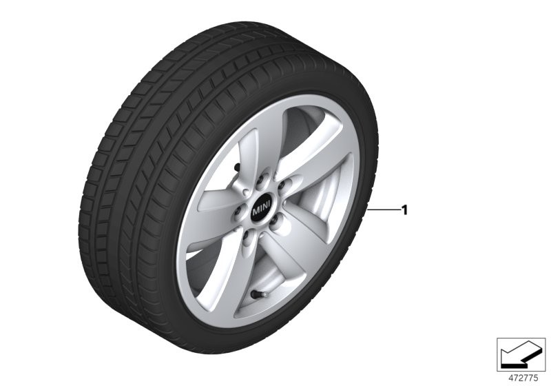 Spike/SC wint.wheel w.tyre Style 517-16