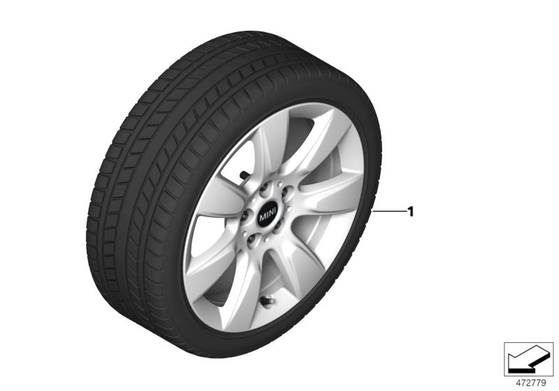 Spike/SC wint.wheel w.tyre Style 530-17