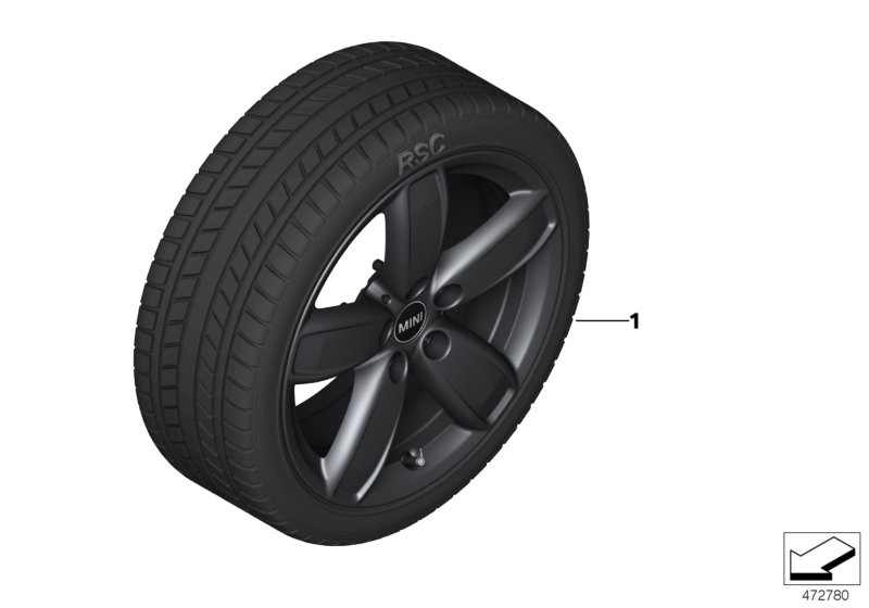 Winter wheel w.tyre Channel sp.531-17
