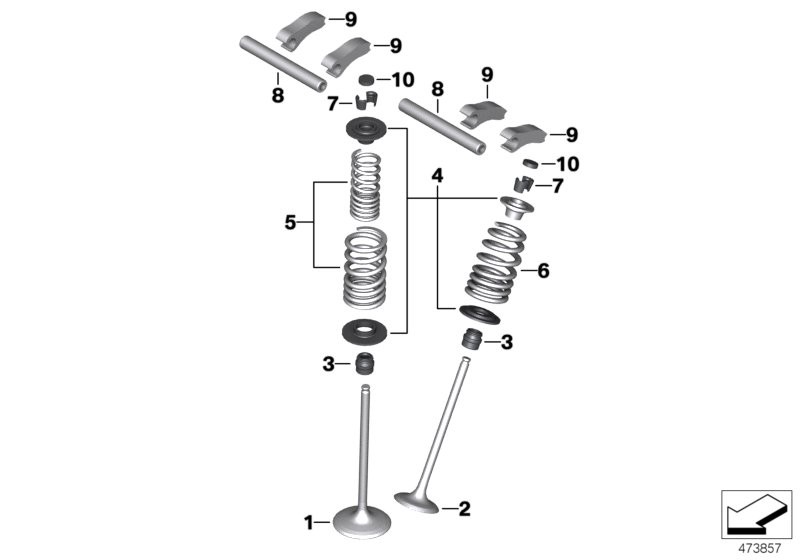 Rozvod ventilů-vstupní/výstupní ventil