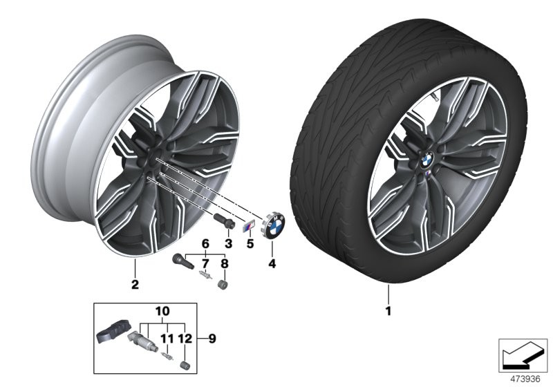 BMW LA wheel double spoke 760M - 20