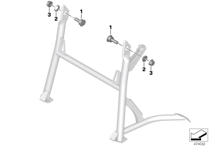 Centre stand mounting