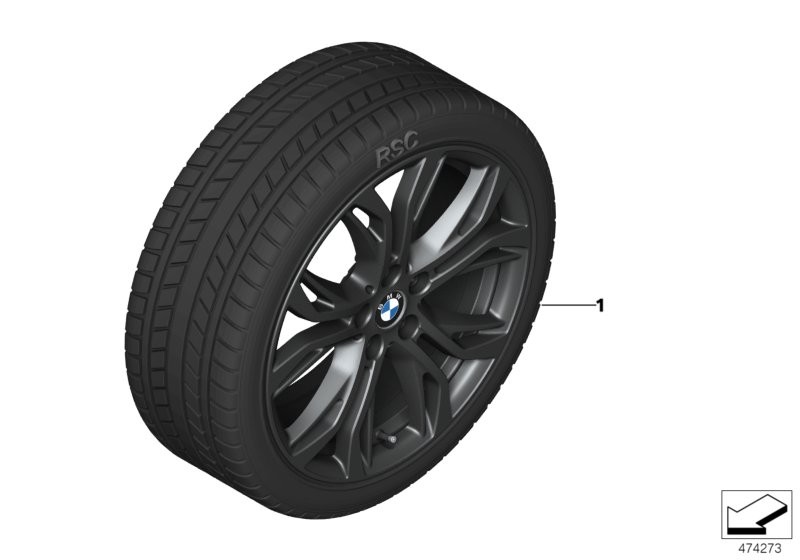 Winter wheel with tyre Y-spoke 566 - 18