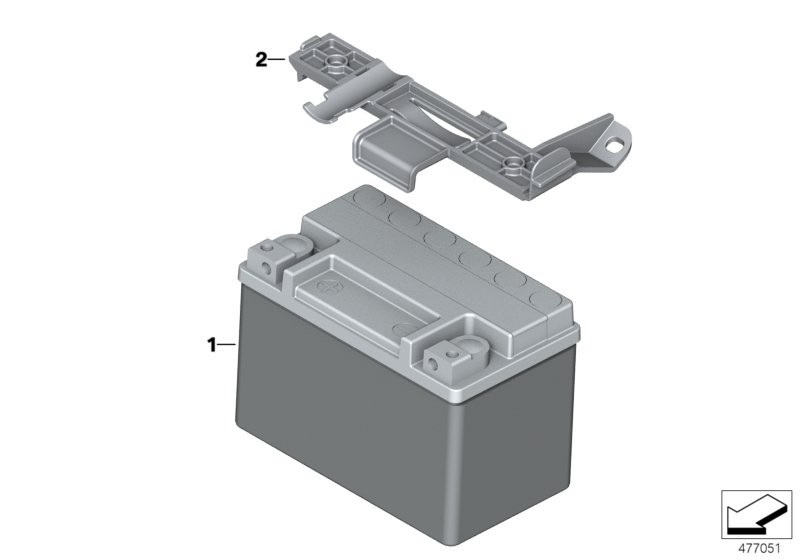 Battery with holder