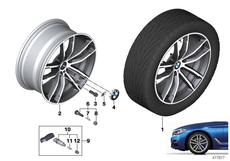 BMW LA wheel double spoke 662M - 18