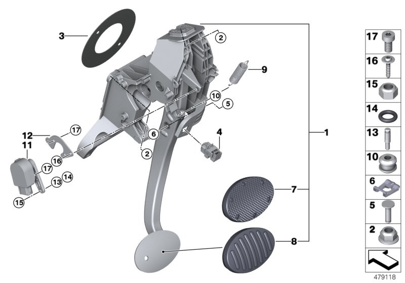 Pedal assembly, automatic transmission