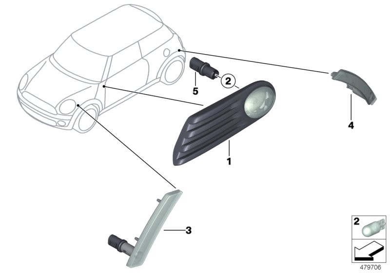 Direction indicator/side-marker lamp