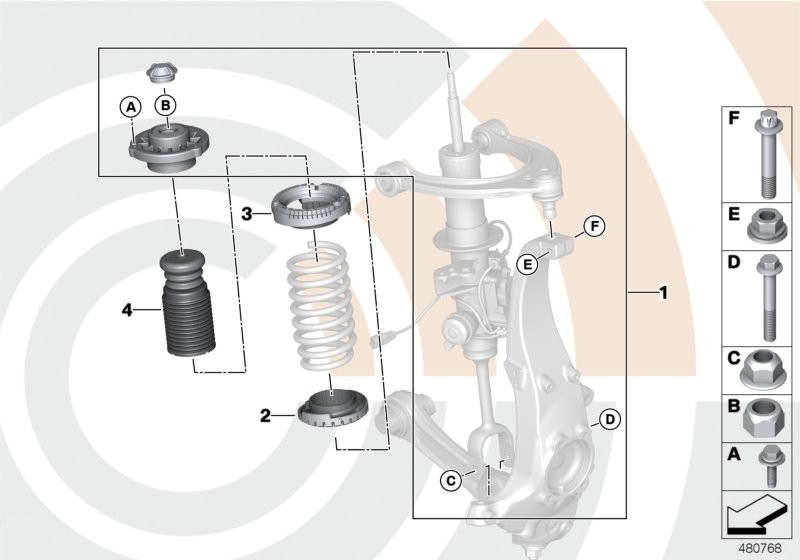 Repair kit, support bearing