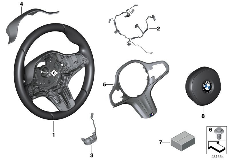 M Sportovní volant airbag multifunkční