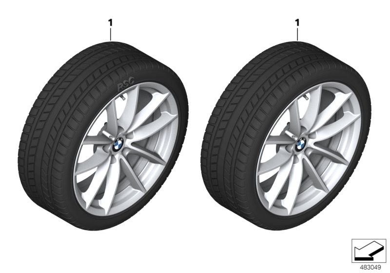 Winter wheel with tyre V-spoke 618 - 18
