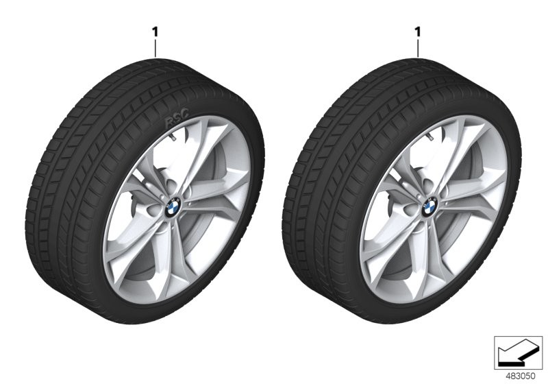 Wint.wheel w.tyre double spoke 688 -18