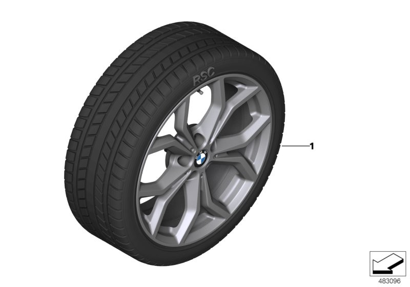 Winter wheel with tyre Y-spoke 694 - 19