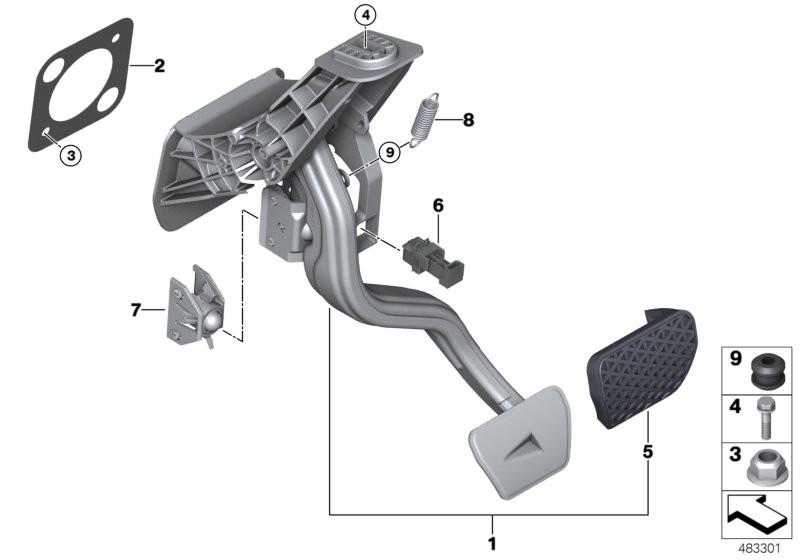 Mecanismo de pedales cambio automático