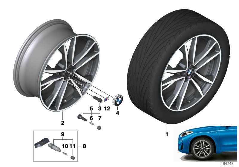 BMW LA wheel M double spoke 715M - 19
