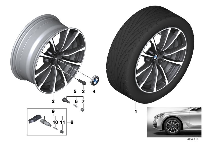 BMW light alloy wheel V-spoke 685 - 19