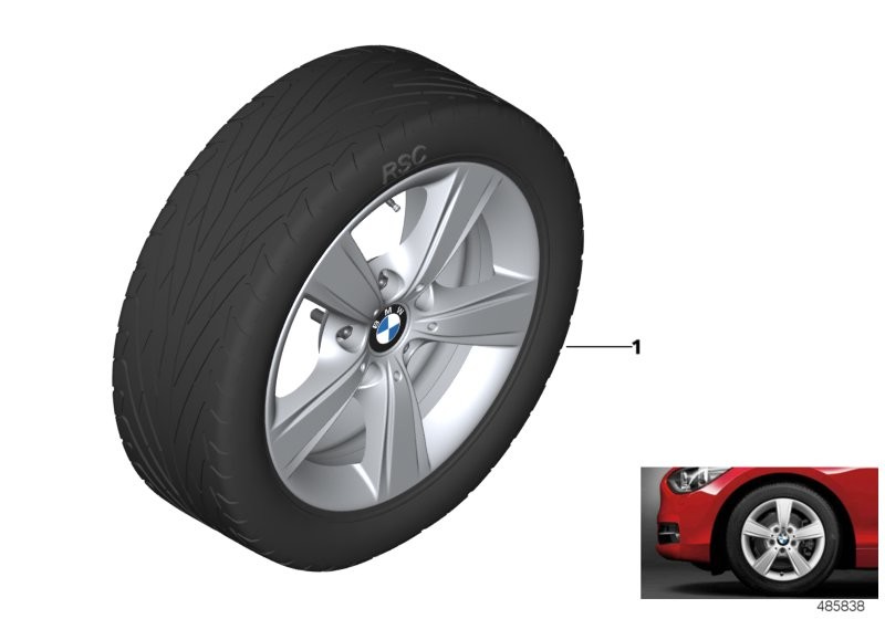 BMW 轻金属车轮 星形轮幅 376 - 16