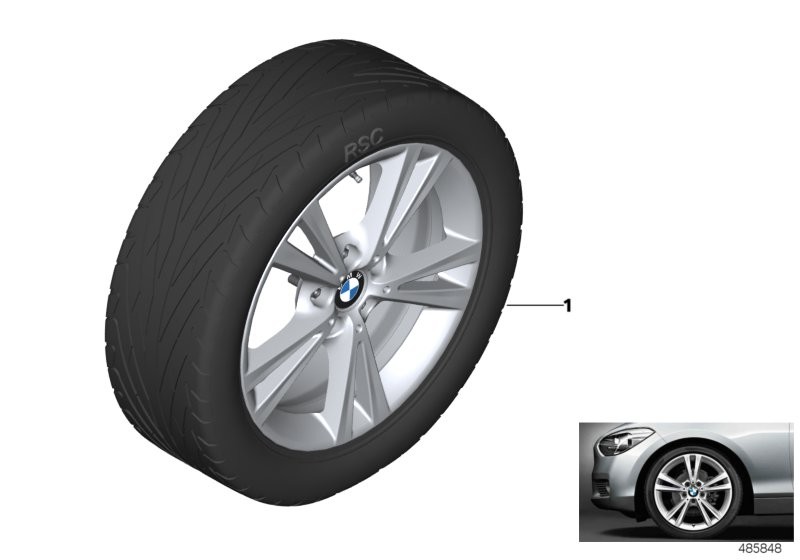 BMW 轻金属 车轮 双轮辐 385 - 18