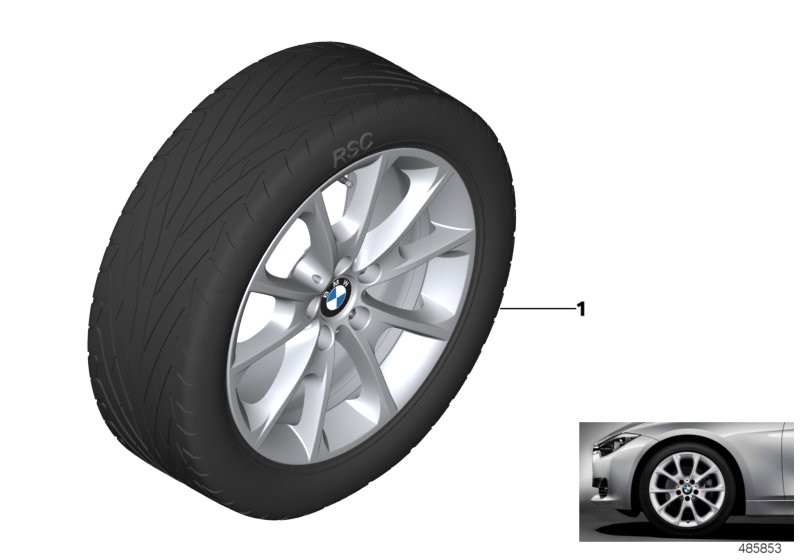 BMW LA wheel, V-spoke 398 - 18''