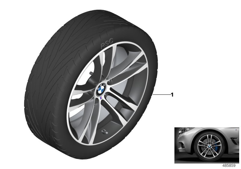 BMW LA wheel M double spoke 598M - 19