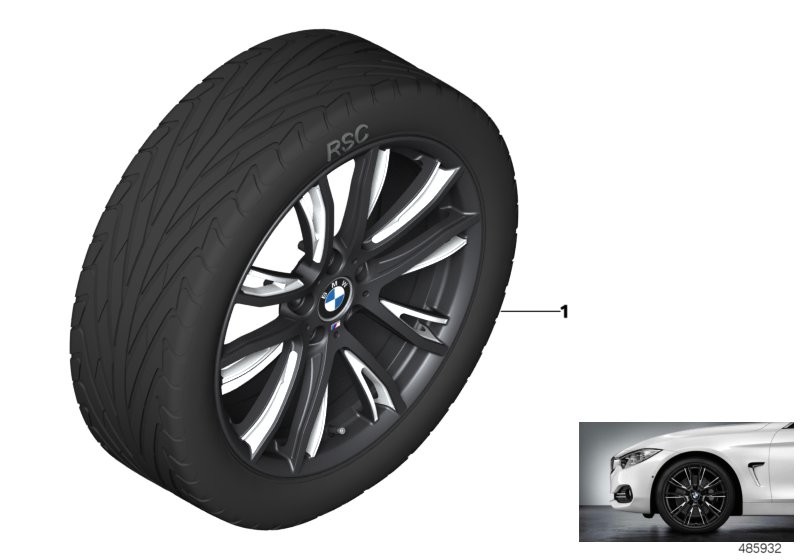 BMW LA wheel M Perf. dble sp. 624M -19