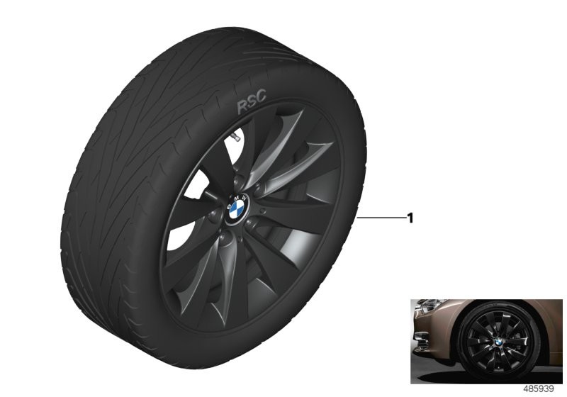 BMW LA wheel, V-spoke 413 - 17''