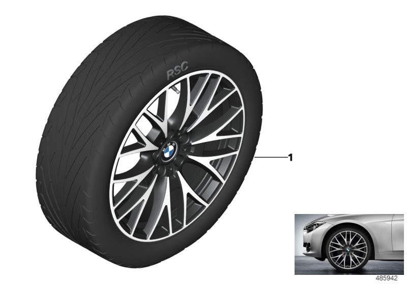 BMW 轻金属车轮 花式轮辐 404 - 20''