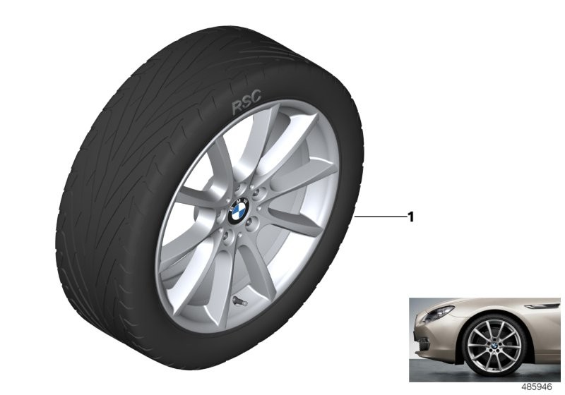BMW 轻质铝合金轮辋 V 式轮辐 281 - 18