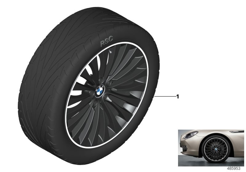 BMW 轻金属车轮 多条轮辐 410 - 20