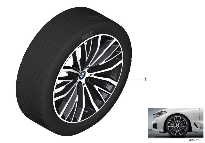 BMW 轻质金属车轮 V 型轮辐 687 - 21