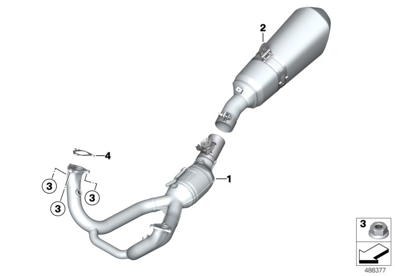 Exhaust system, chrome