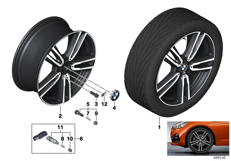 BMW li.-al.wheel double spoke 766M - 19