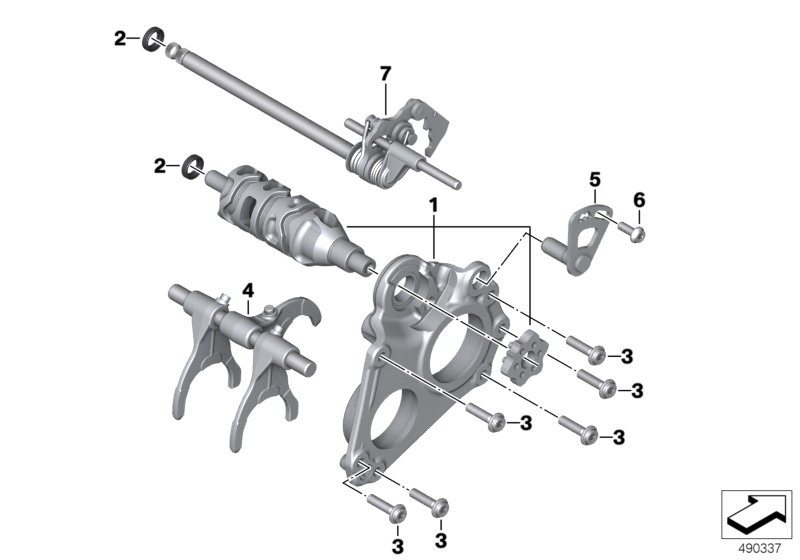 Inner gearshift parts