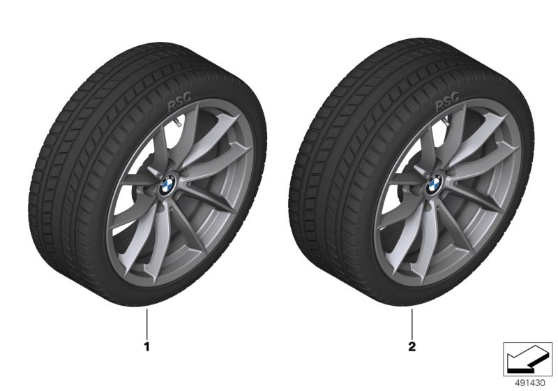 Winter wheel with tyre V-spoke 768 - 17