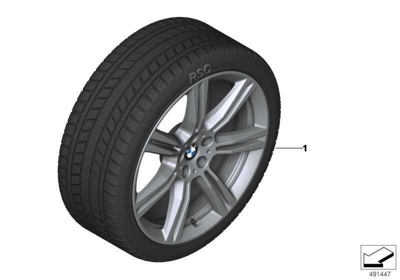 Winter wheel w.tyre star spoke 736 -20