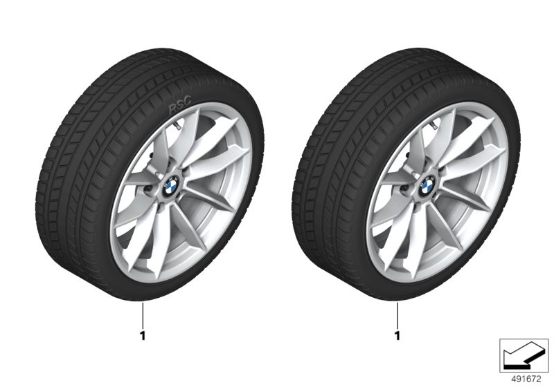 Winter wheel with tyre V-spoke 774 - 16
