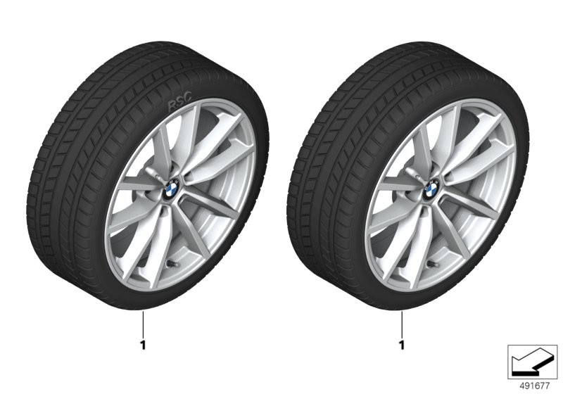 Winter wheel with tyre V-spoke 778 - 17