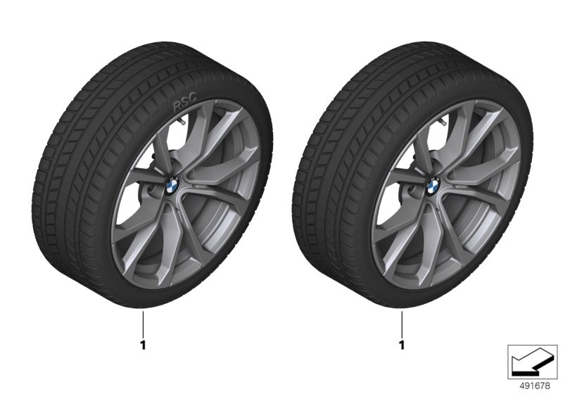 Winter wheel with tyre V-spoke 776 - 17