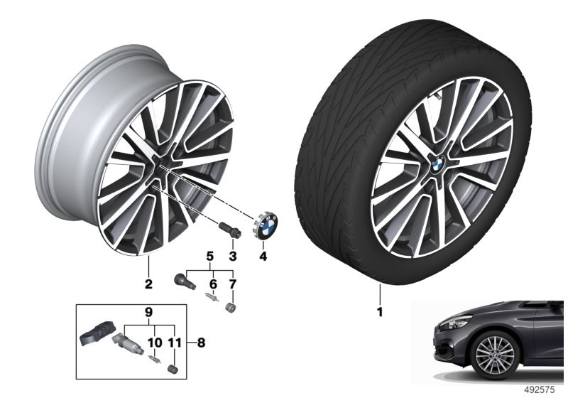 BMW alloy wheel M star spoke 512 - 18''