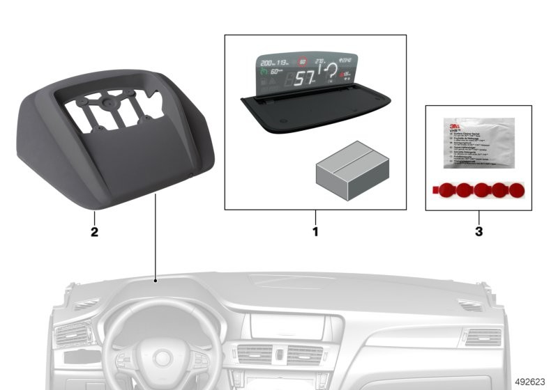 BMW 平视显示屏 适用于出厂导航系统