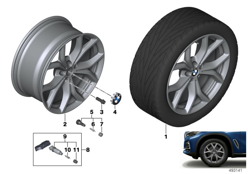 BMW LA wheel V-spoke 735 - 19