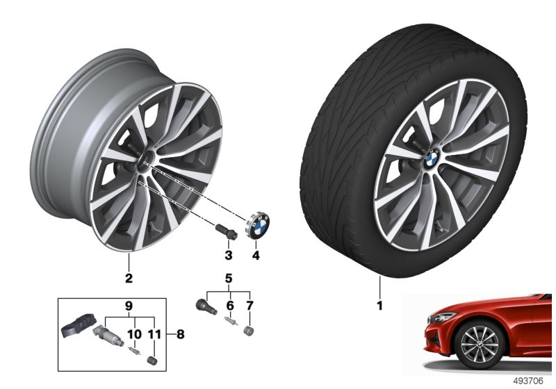 BMW LA wheel V-spoke 775 - 17