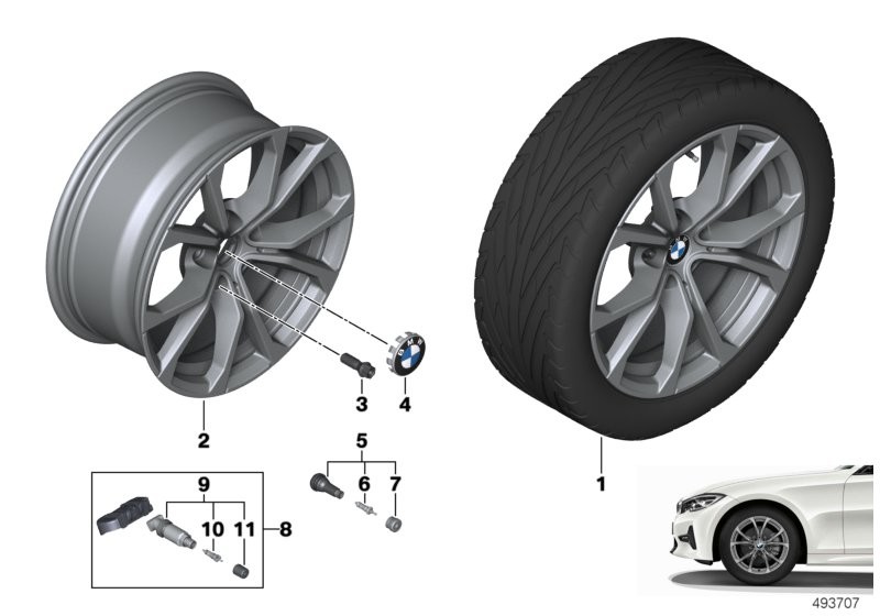 BMW LA wheel V-spoke 776 - 17