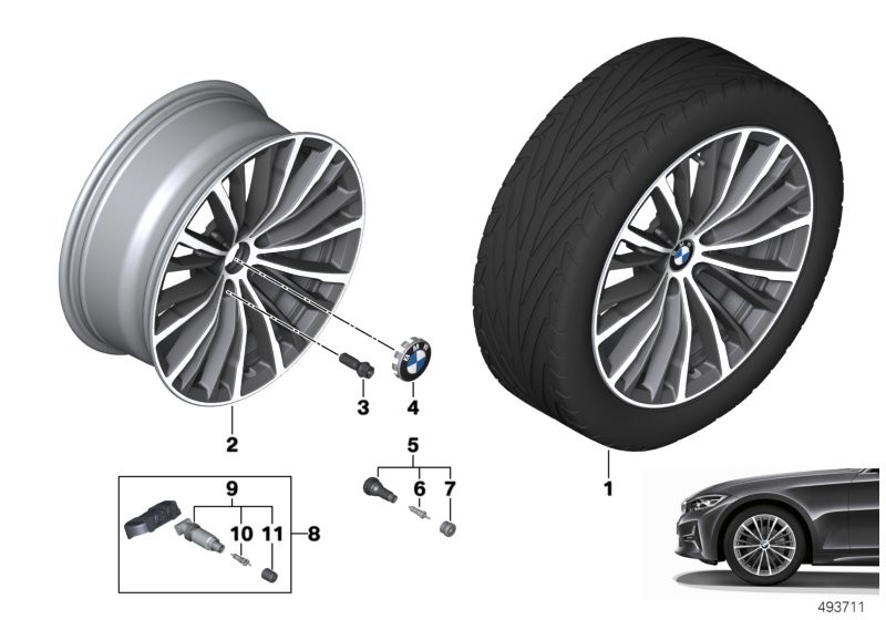 BMW LA wheel multi spoke 781 - 18