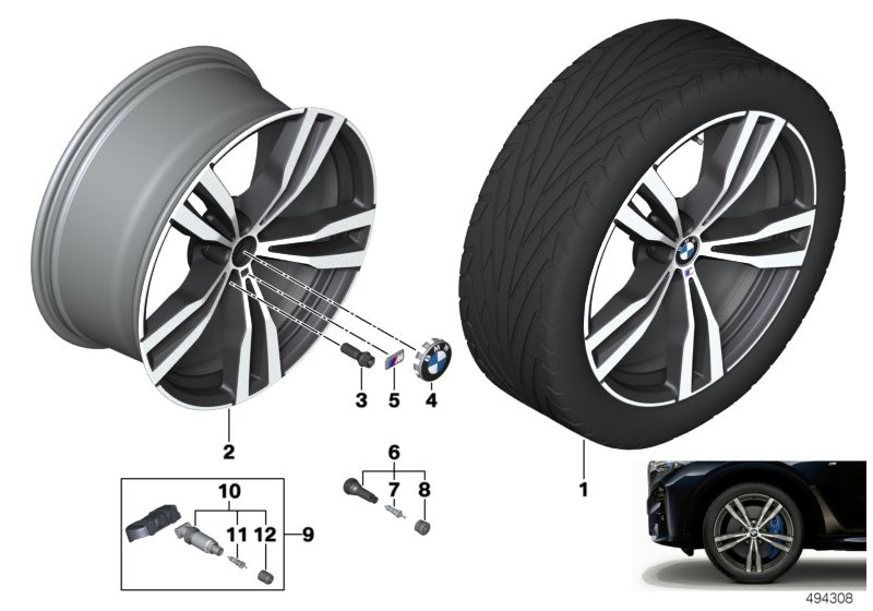 BMW LA wheel double spoke 754M 21