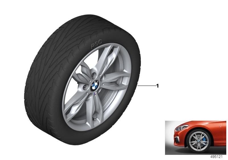 BMW 轻质合金轮辋 M 双轮辐 436M - 18