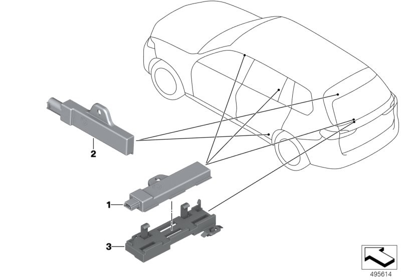 Componentes de la antena acceso confort