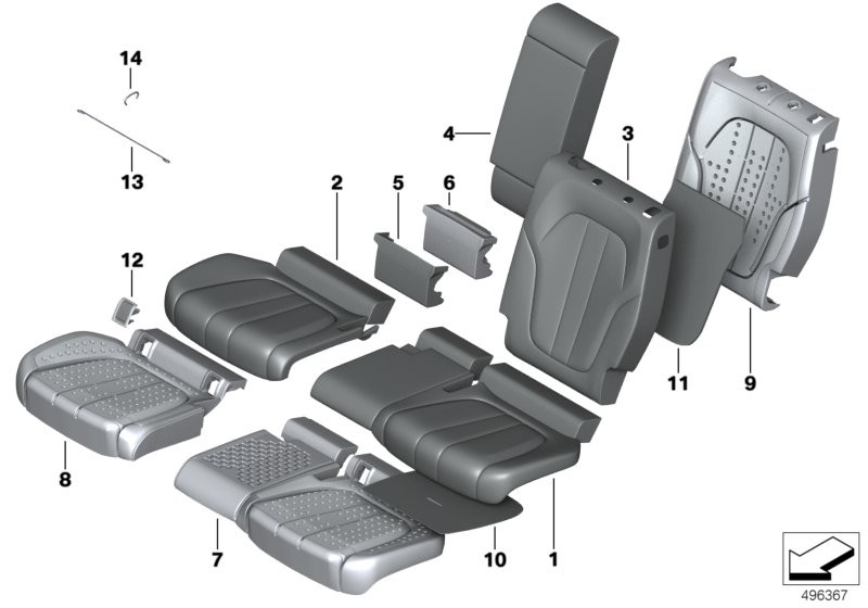 座椅 后部 座垫和座套 舒适型座椅