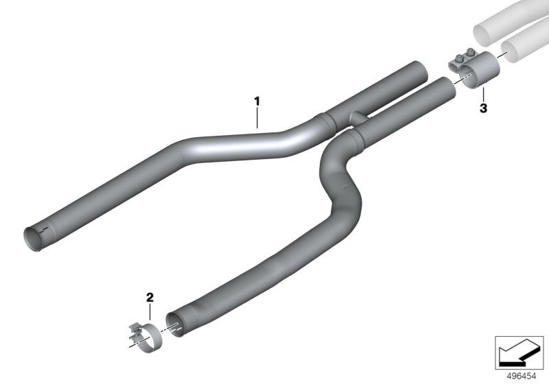 Exhaust system,front/intermediate pipes