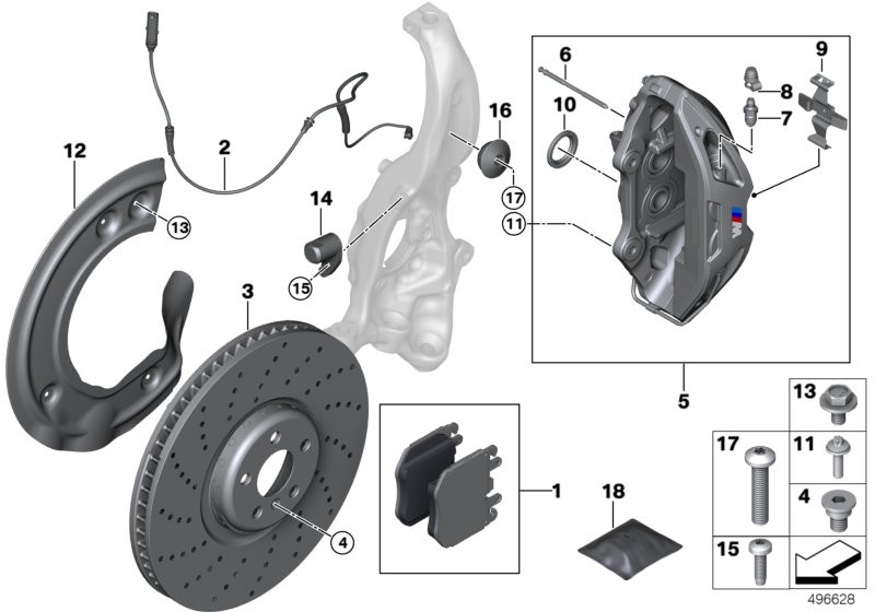 M Performance front wheel brake - repl.